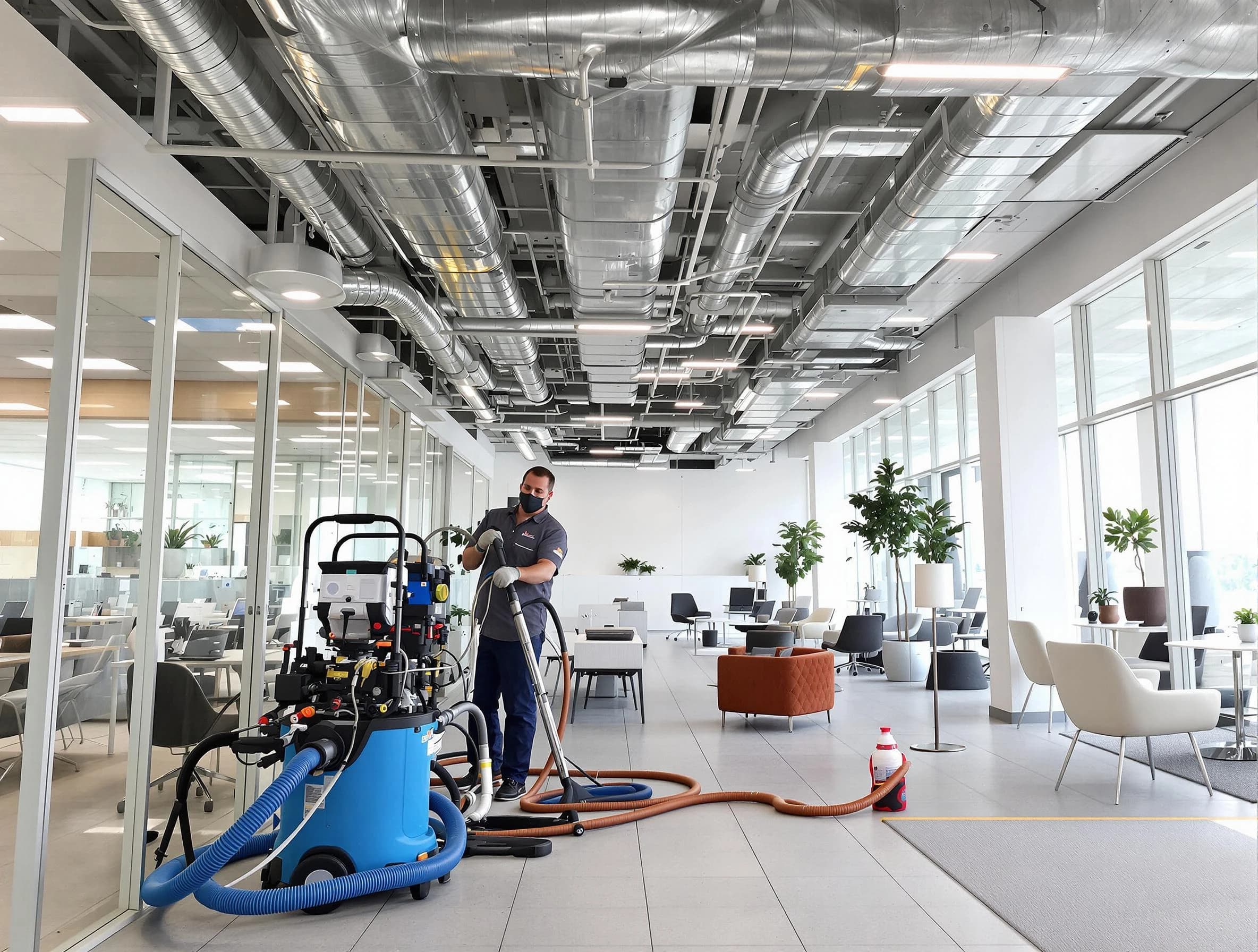 Fruit Heights Air Duct Cleaning team conducting comprehensive commercial duct cleaning at a business location in Fruit Heights