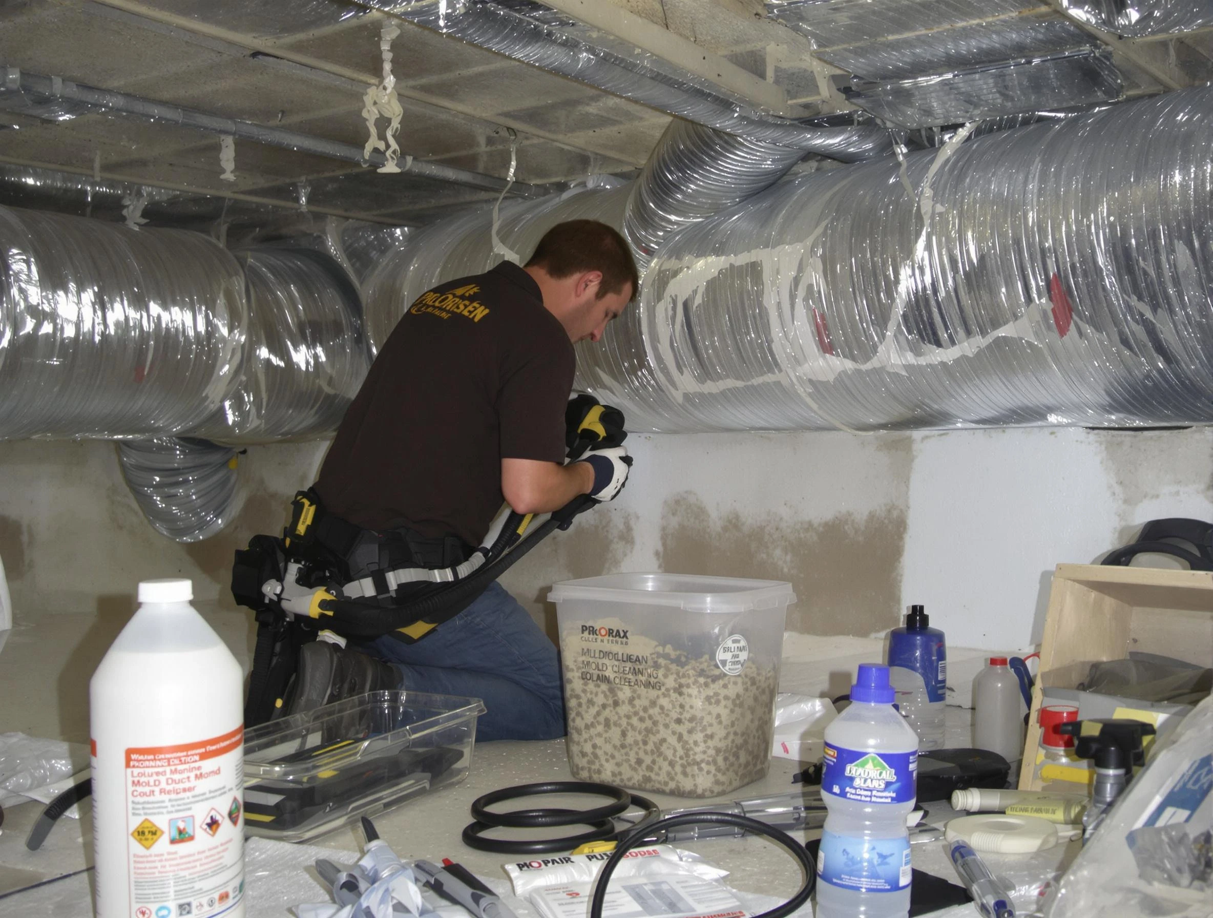 Fruit Heights Air Duct Cleaning specialist performing professional mold removal from air ducts in Fruit Heights